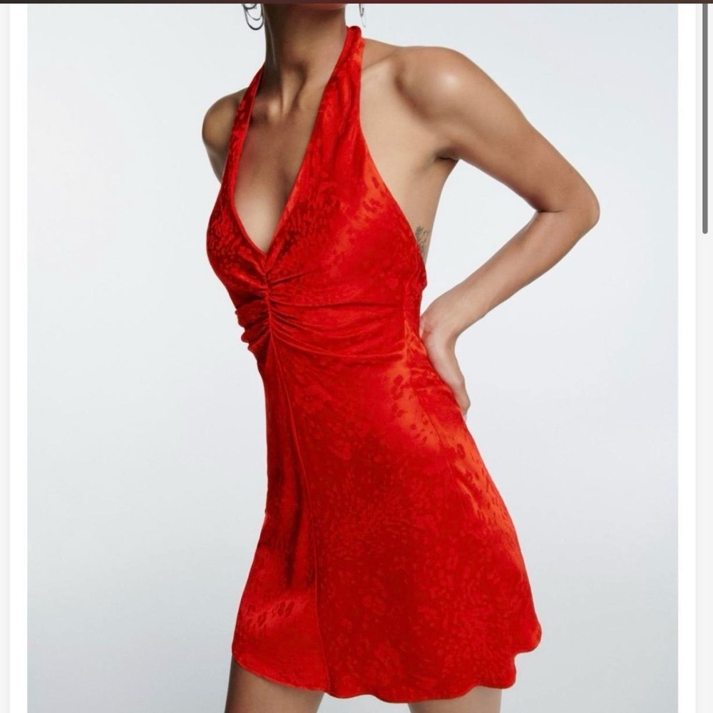 Zara Vibrant Red Mini Dress